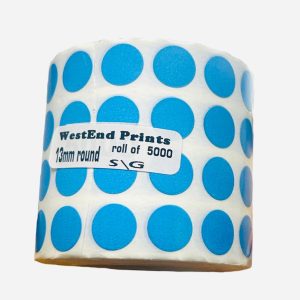 SKY BLUE 13MM ROUND ROLL OF 5000