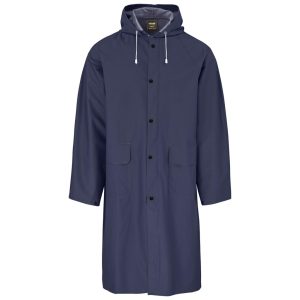 Light Duty Storm Rubberised Polyester/PVC Raincoat - Navy