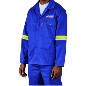 Site Premium Polycotton Jacket - Reflective Arms - Yellow Tape
