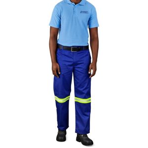 Site Premium Polycotton Pants - Reflective Legs - Yellow Tape