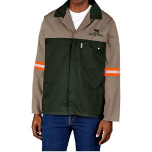 Site Premium Two-Tone Polycotton Jacket - Reflective Arms - Orange Tape