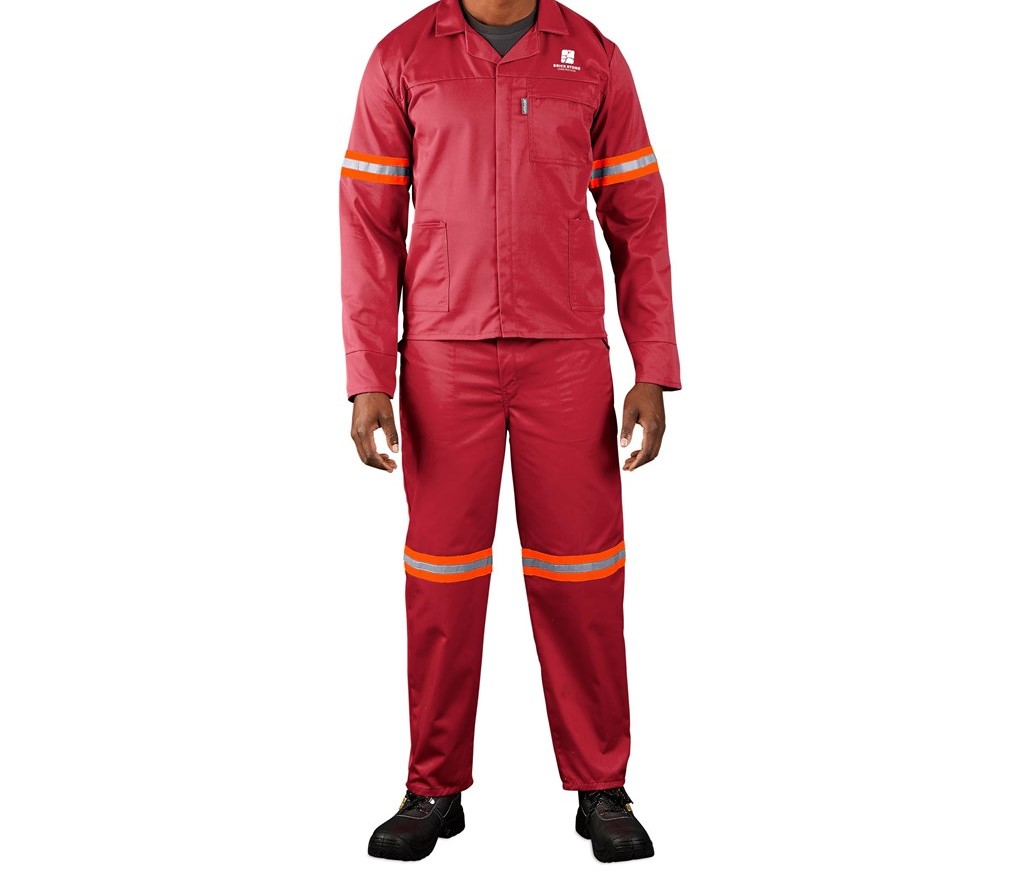 Trade Polycotton Conti Suit - Reflective Arms & Legs - Orange Tape