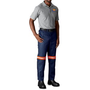 Trade Polycotton Pants - Reflective Legs - Orange Tape