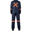 Vintage 100% Cotton Denim Conti Suit - Reflective Arms, Legs & Back - Orange Tape